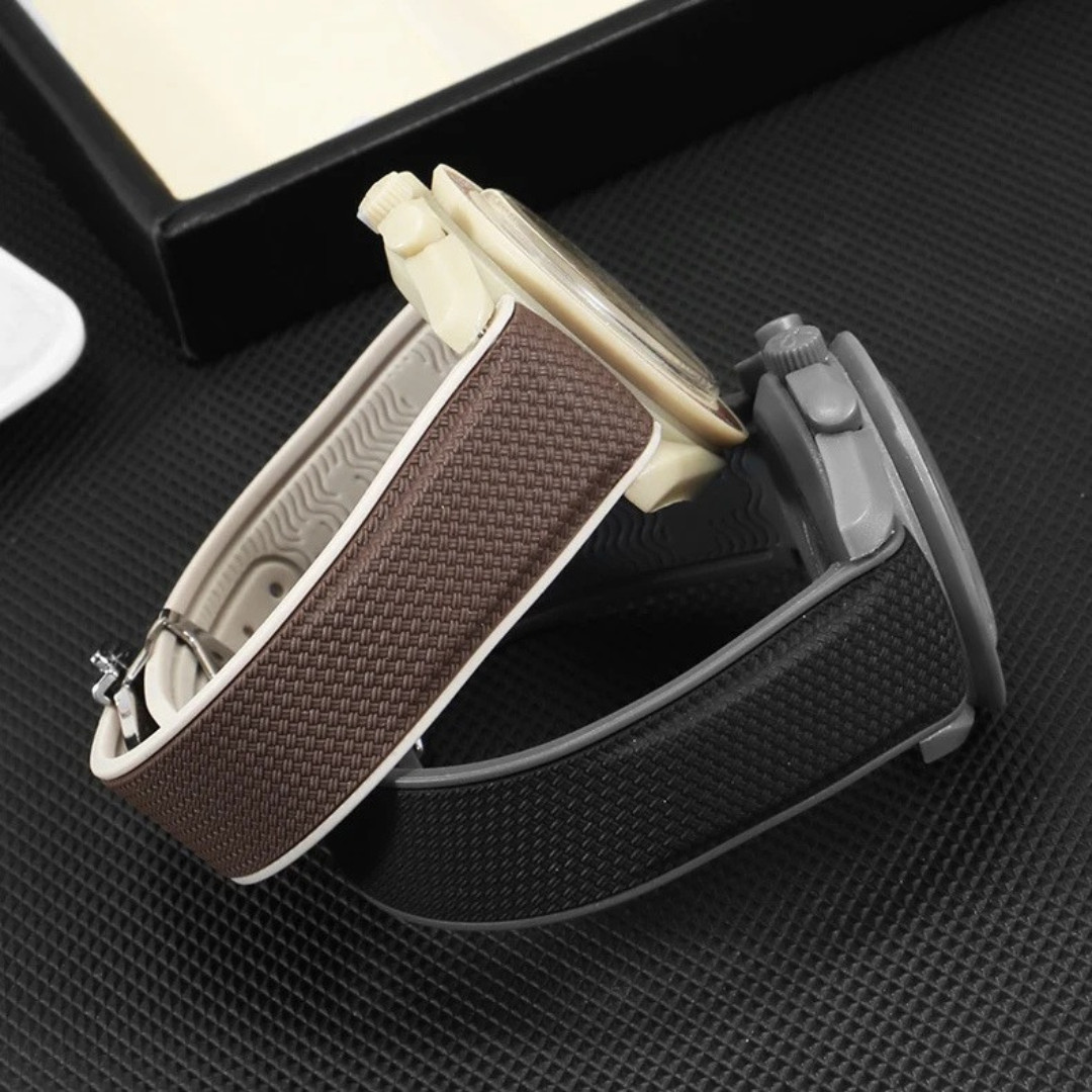 20mm Curved End Silicone Strap for Omega MoonSwatch Swatch Watch Band Waterproof