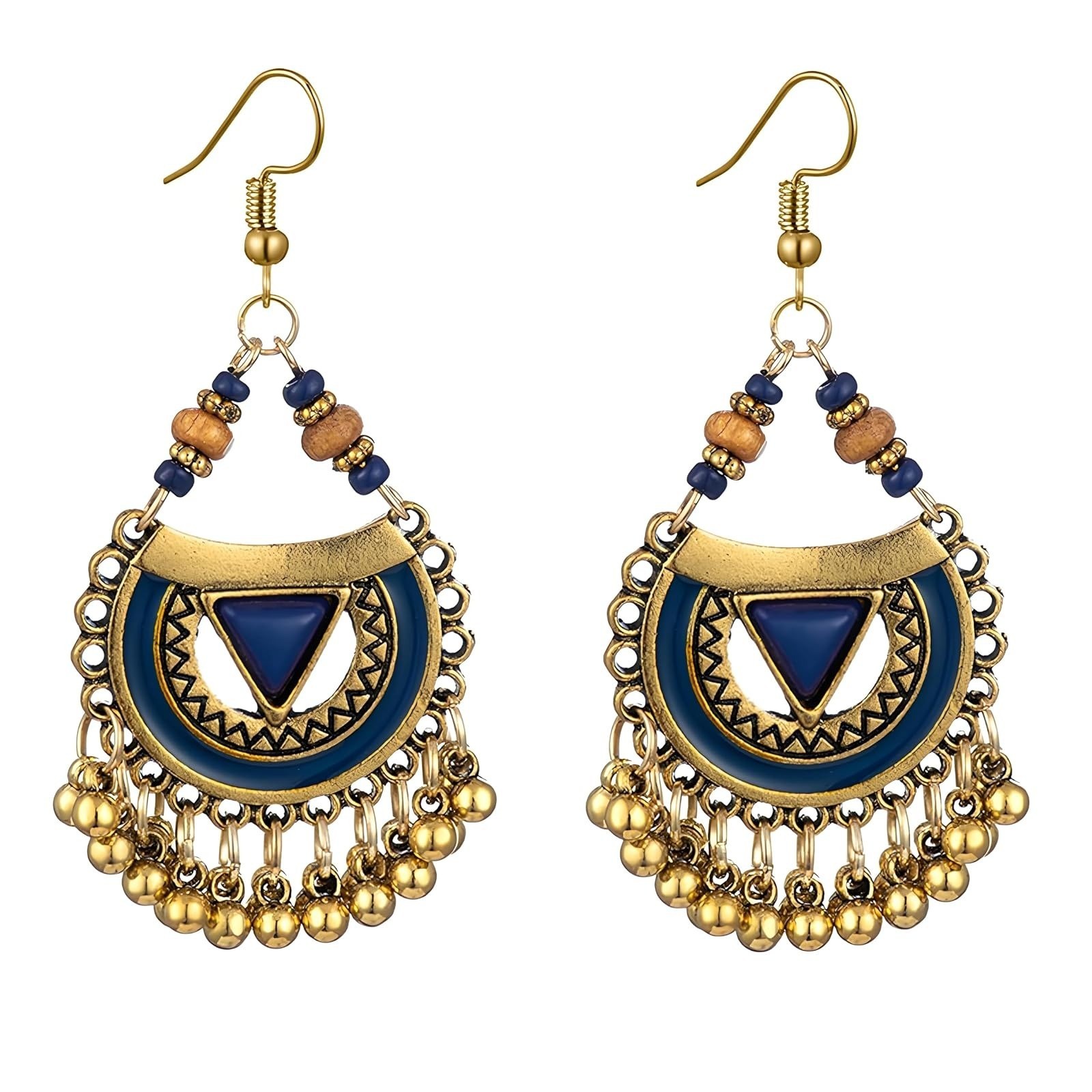 Boho Beaded Tassel Dangle Earrings for Women Ethnic Jewelry