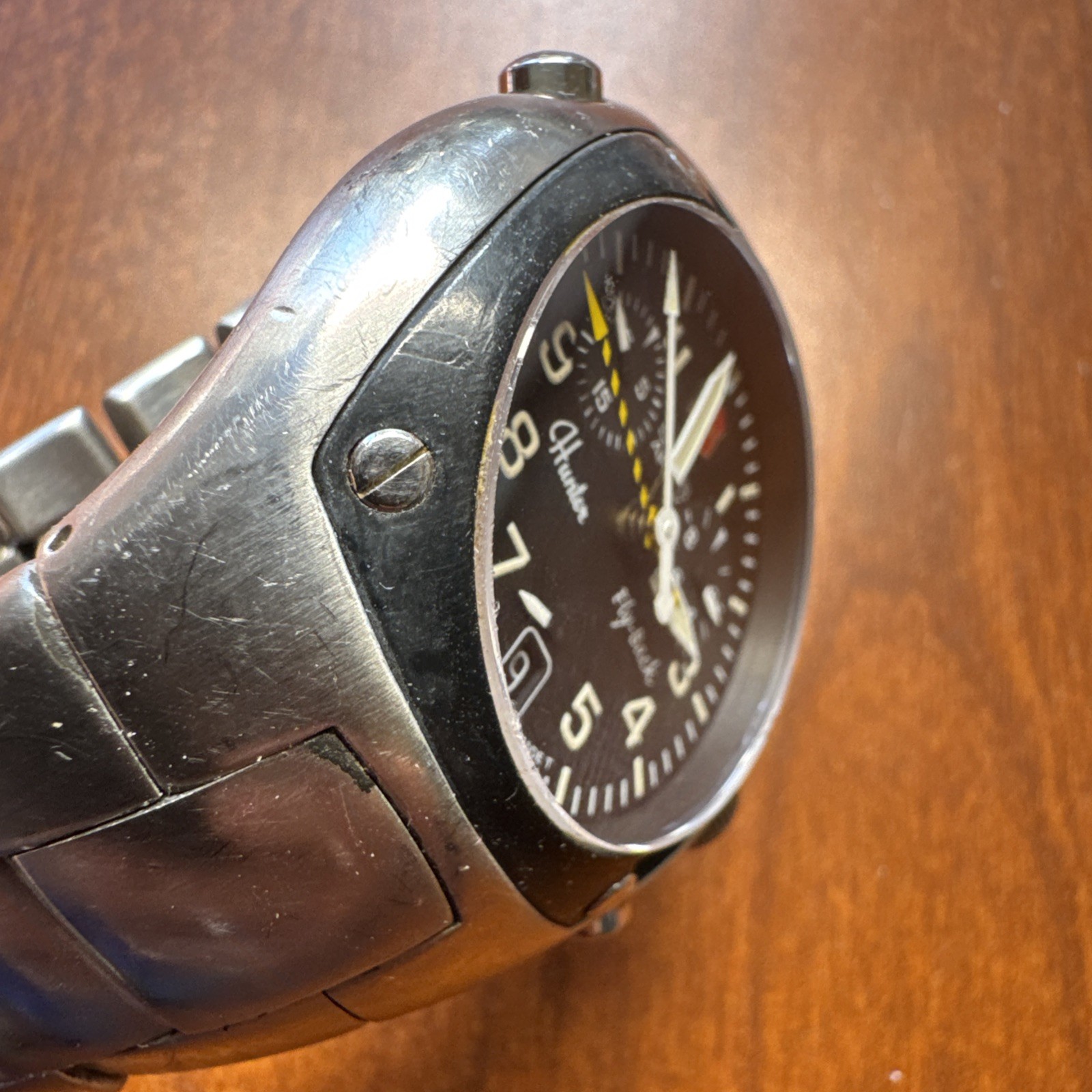 Swiss Army Hunter Flyback Chronograph Watch, WORKS RARE, read 41mm ETA 251 292
