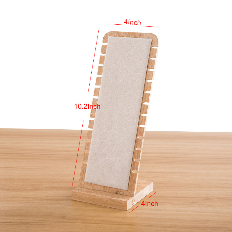 Bamboo Jewelry Organizer Necklace Display Stand Bracelets Pendant Storage Shelf