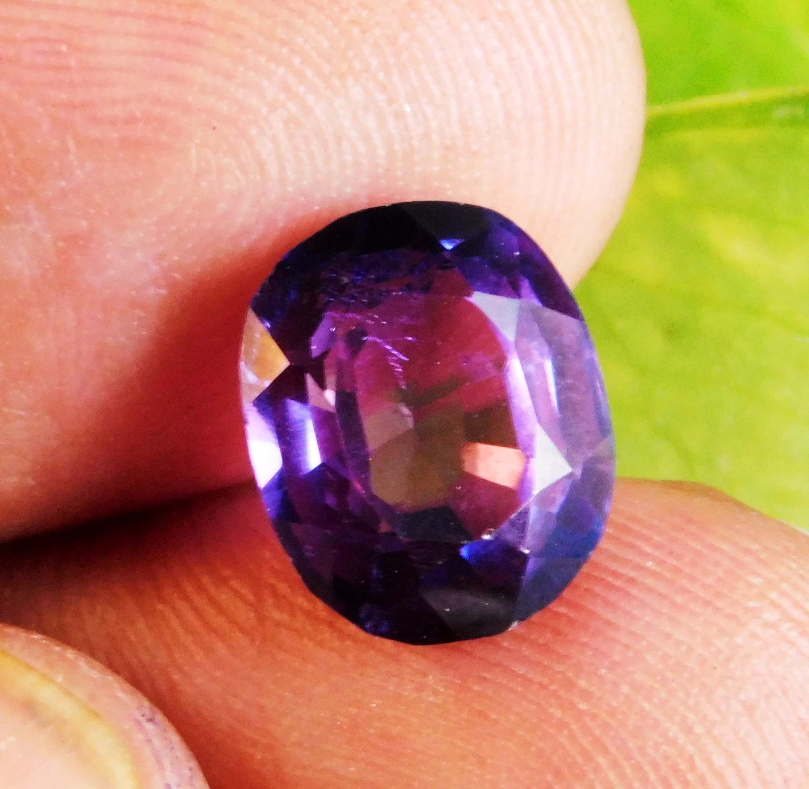 7.20Ct Natural Translucent Violet oval Cut Hackmanite Loose Gemstone