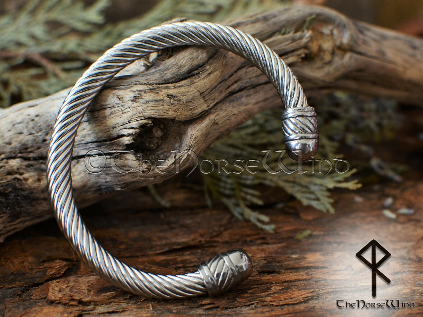 Solid Viking Bracelet Stainless Steel Cuff Norse Arm Ring Torc Viking Jewelry