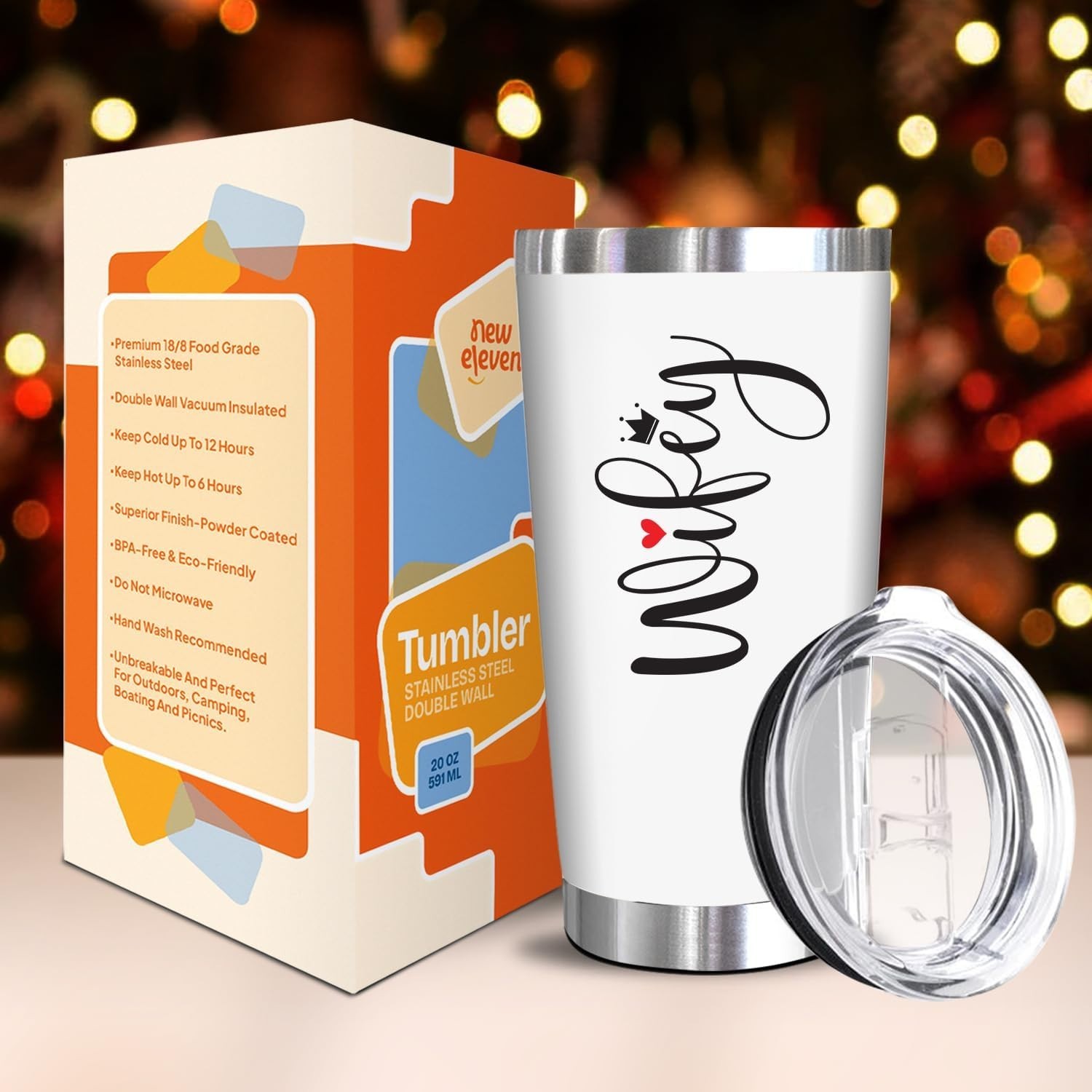 Luxury 20 Oz Tumbler for Wife – Double-Wall Insulation & Leak-Proof Design