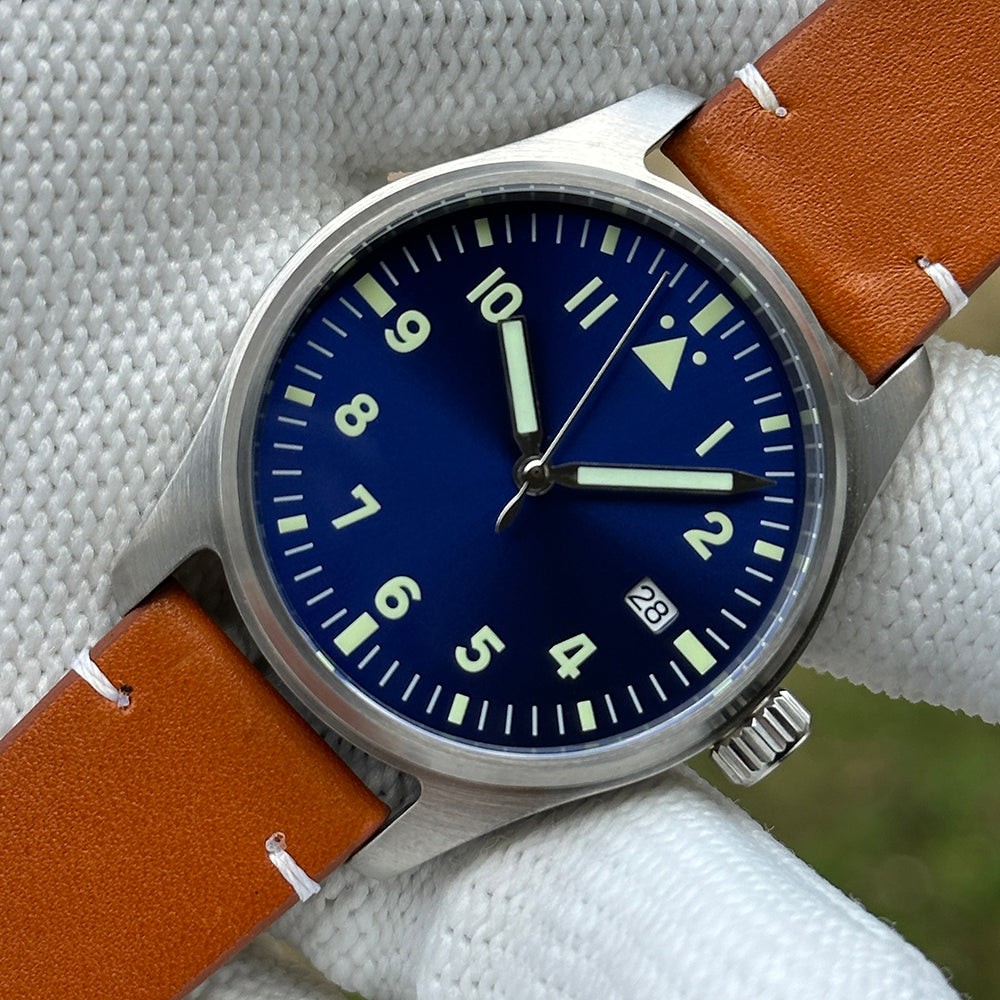 STEELDIVE SD1940 Mens Pilot 39mm 200M Automatic Dive Watch NH35 Rubber