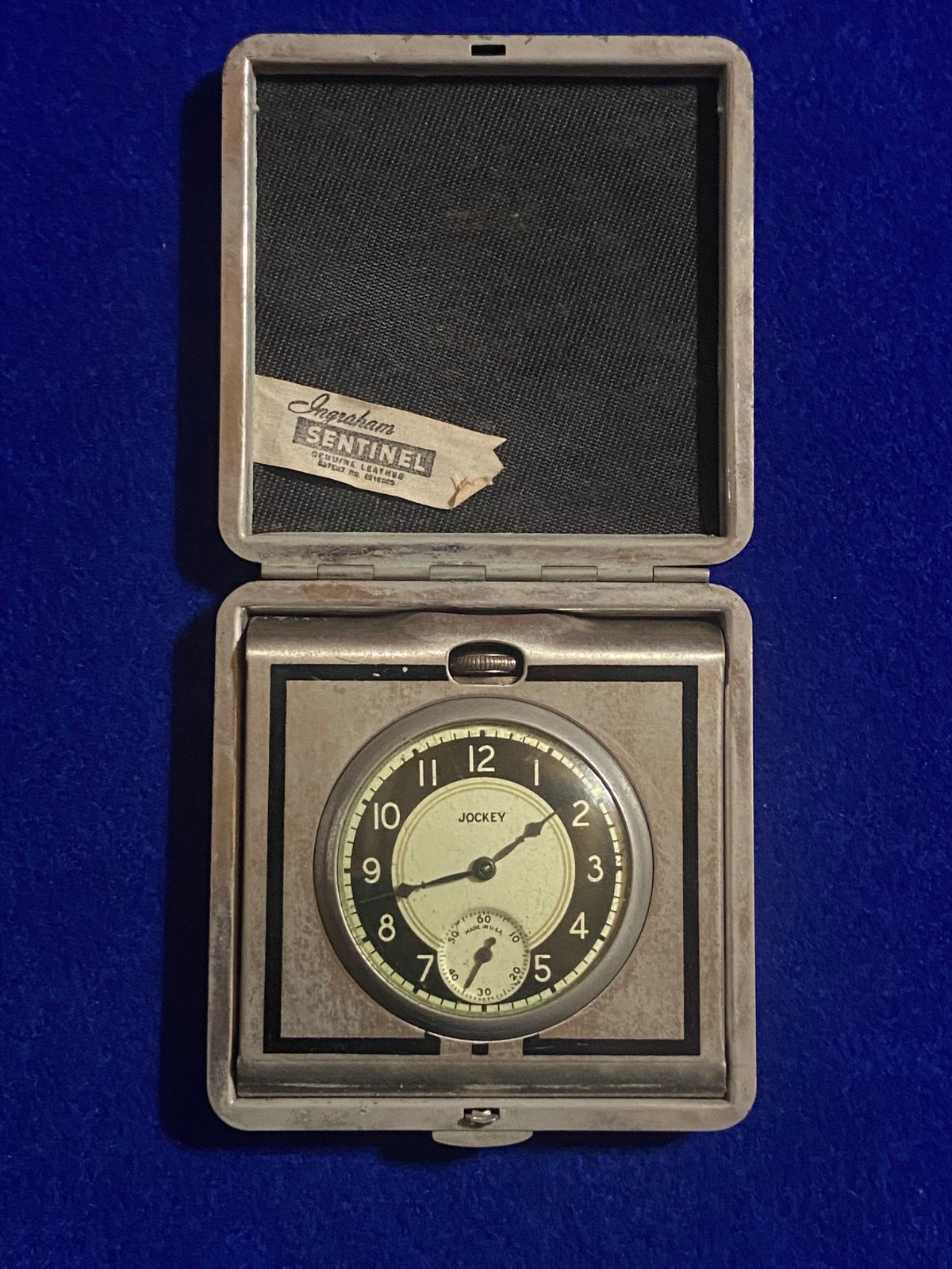Vintage Jockey USA Manual Wing Table Top Pocket Watch