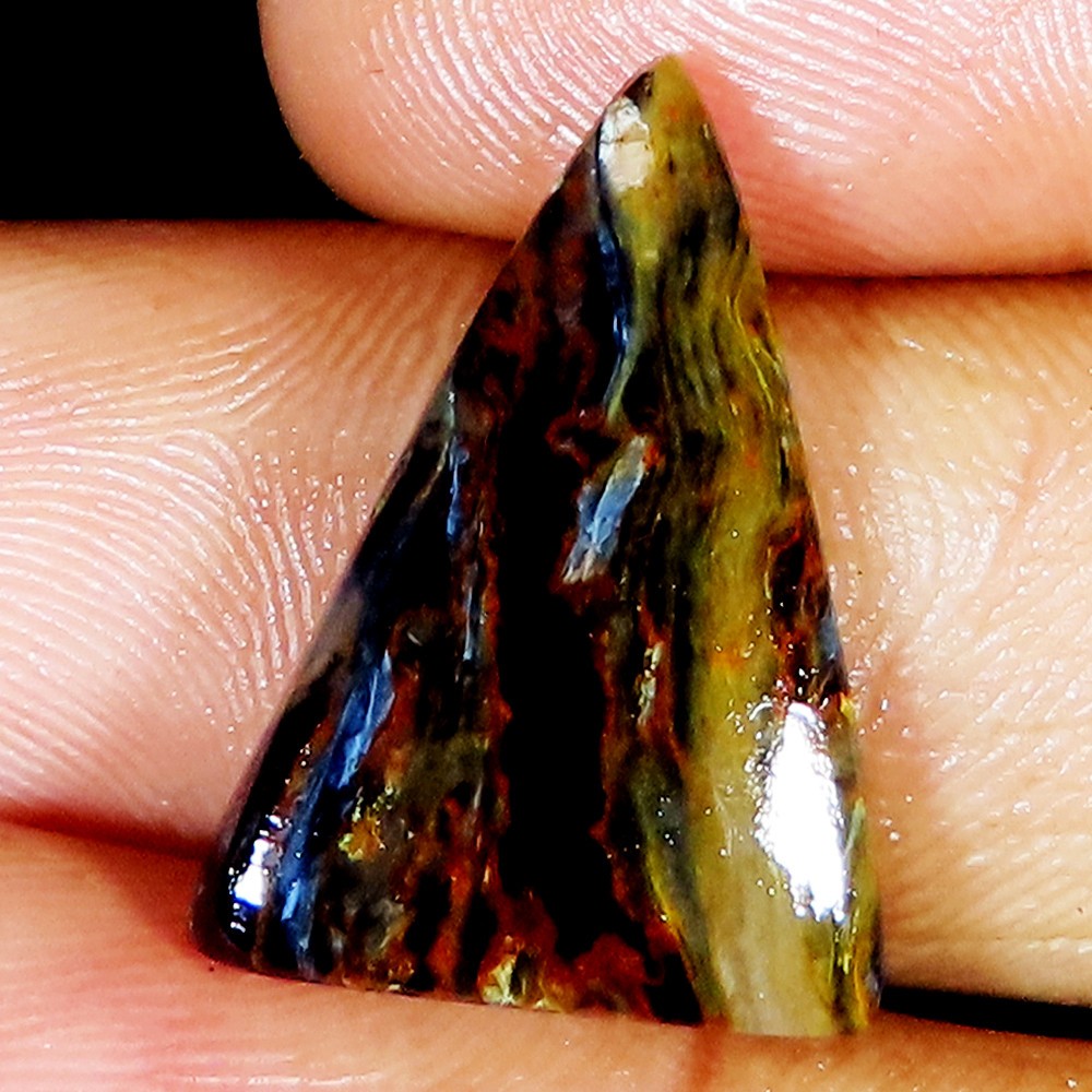 natural PIETERSITE cabochon loose gemstone 8.45 Cts. (15x21x03 mm) fancy shape