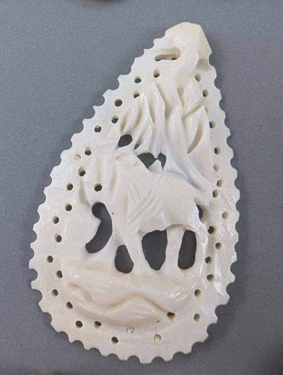 Vintage Carved Bone Bead Lot Skull Necklace Mixed Material Craft Jewelry