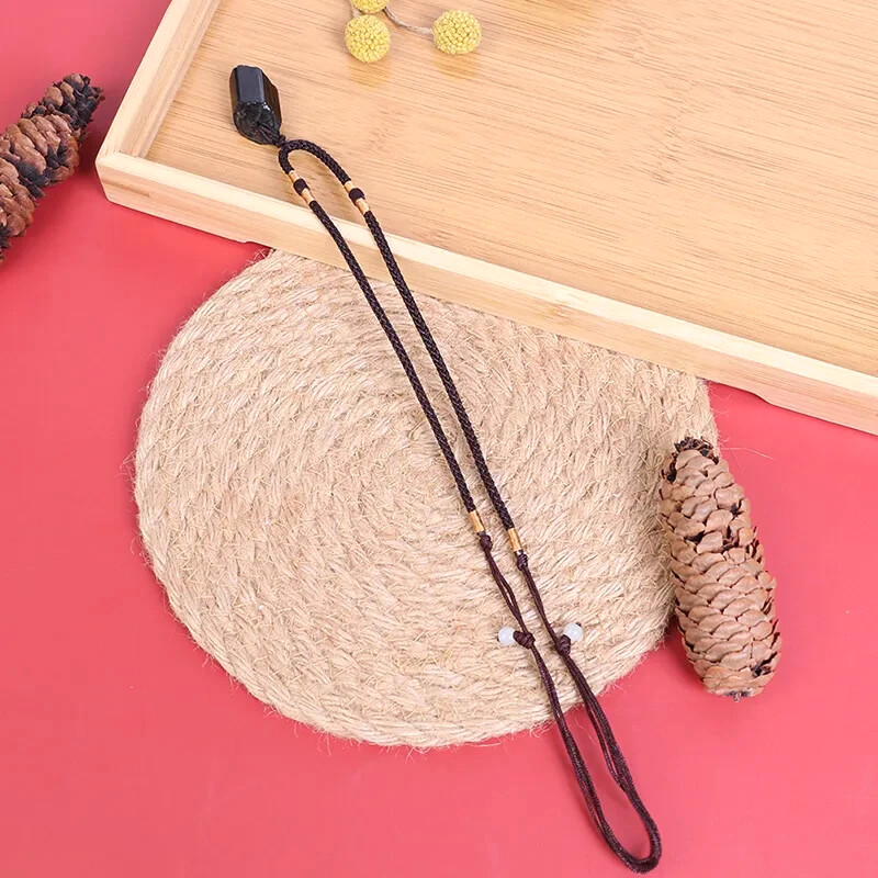 100% Natural Black Tourmaline Chunk Pendant Protection Necklace for Man Woman