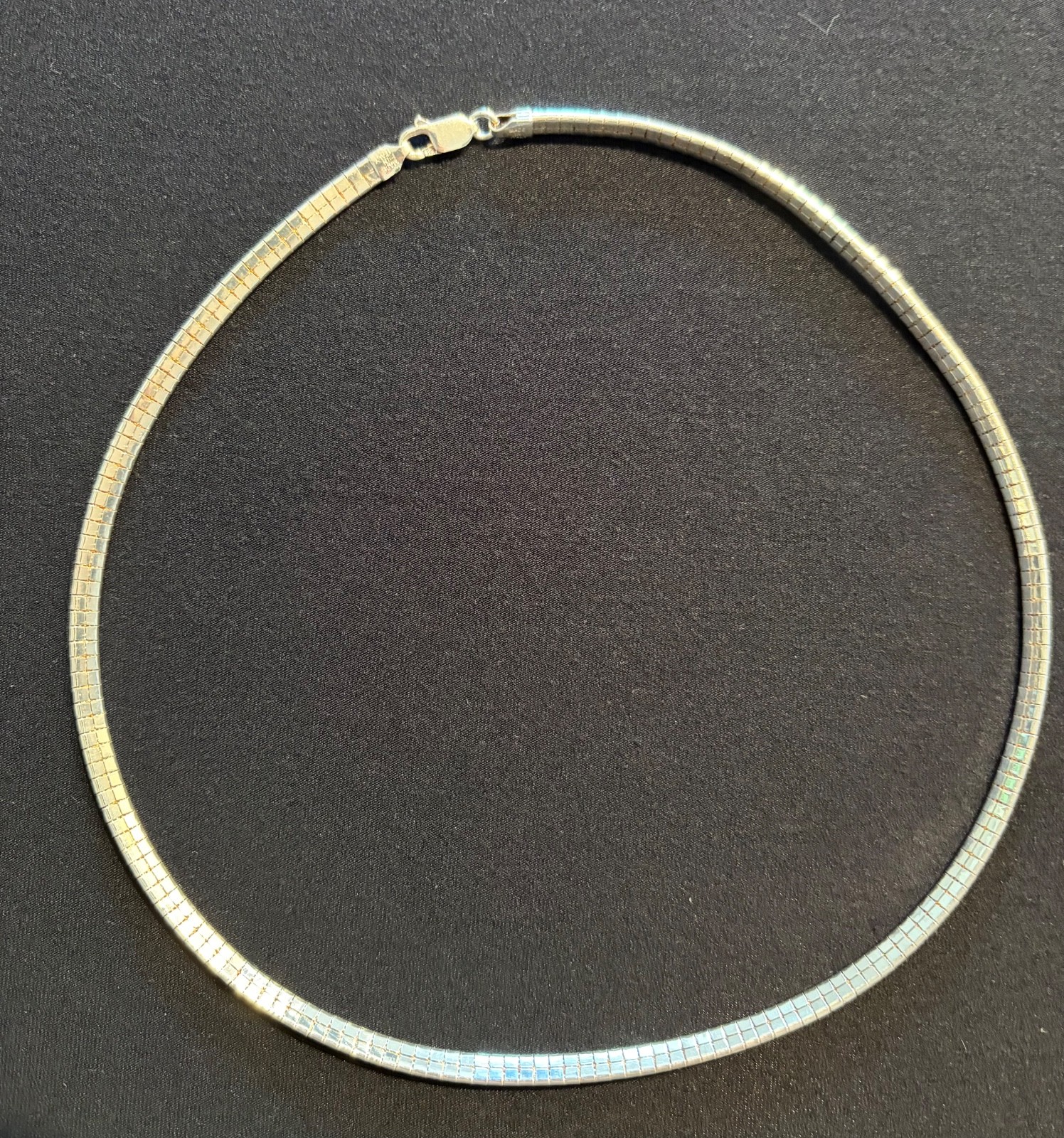 Vintage 16 inch, 4mm, 925 Sterling Silver Omega necklace