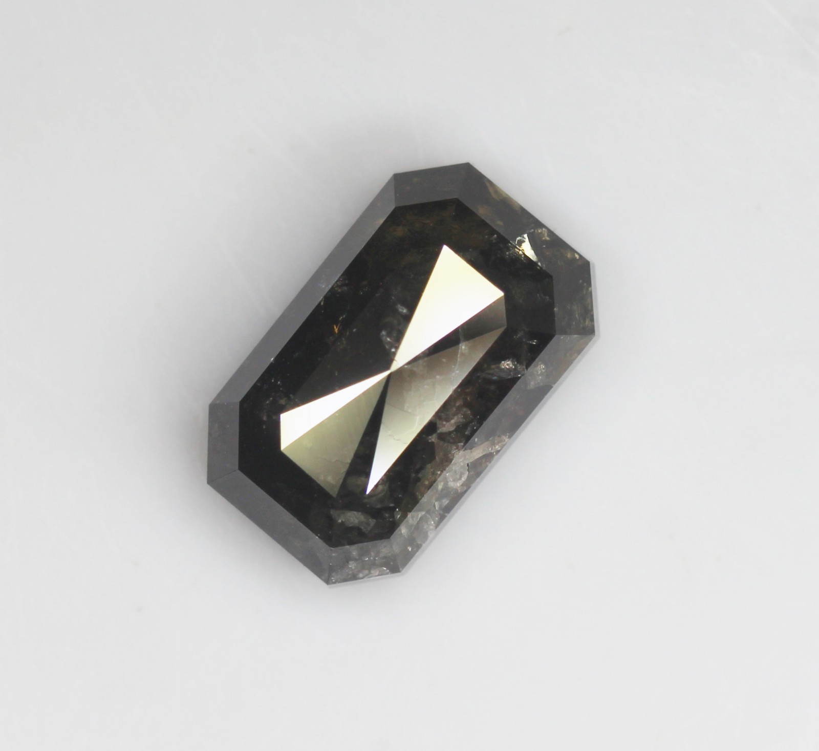 5.59 Ct Natural Loose Emerald Diamond Grey Color Emerald Shape Rustic Diamond
