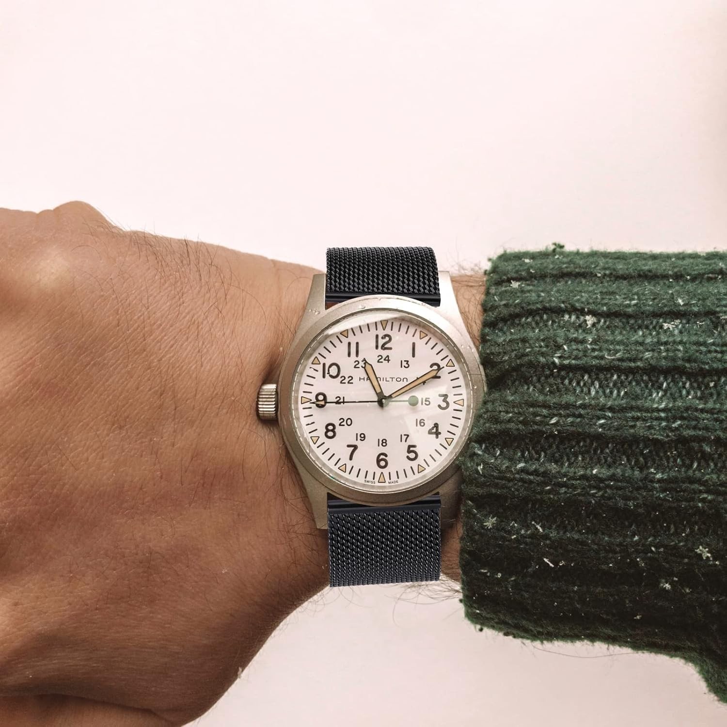Elegant Milanese Mesh Adjustable Watch Band – Lightweight Stainless Steel, 20mm