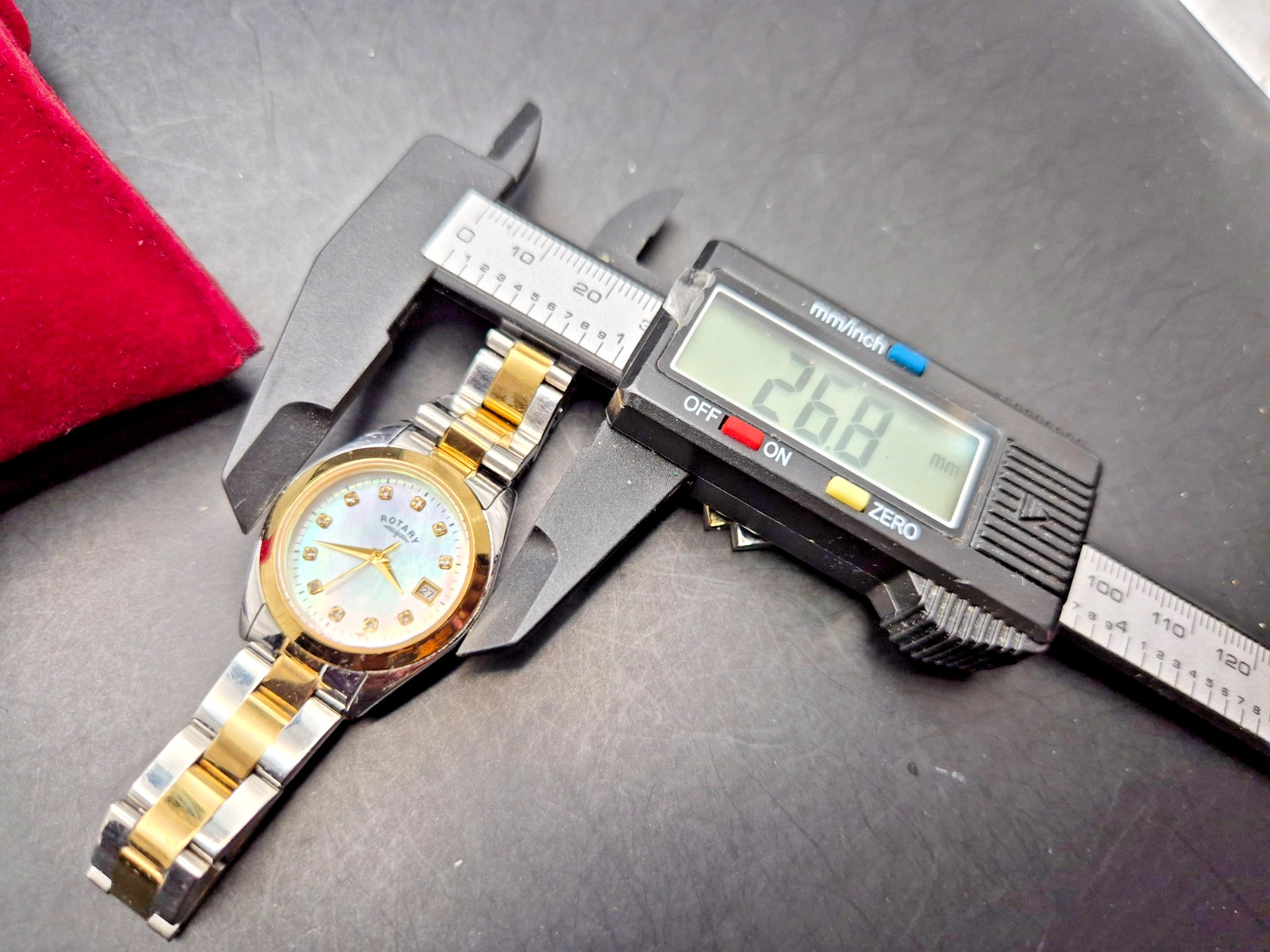ROTARY Women’s Two-Tone Stainless Steel Bracelet Calendar Watch-VGC/Working
