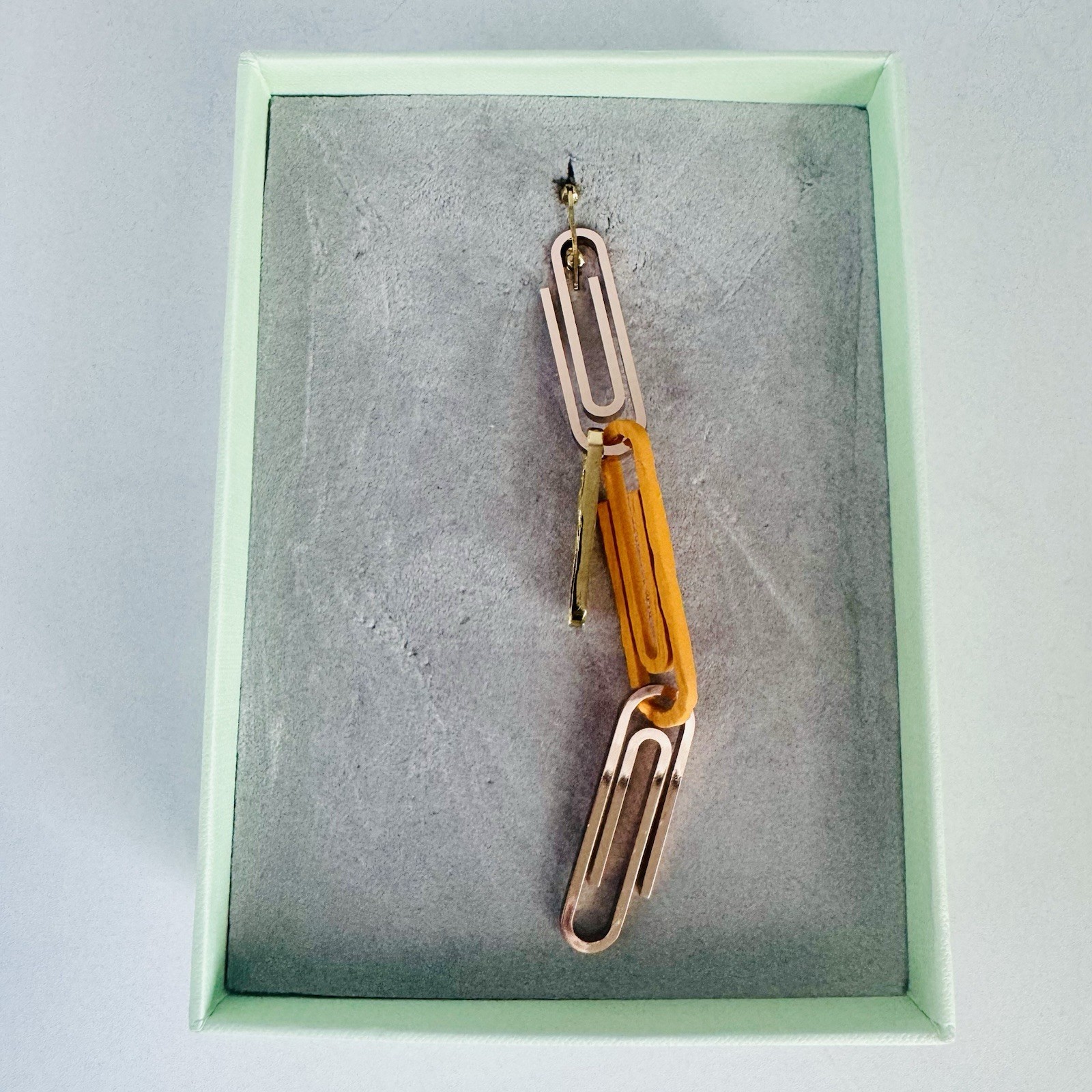 Off White Paperclip Combo Mono Earring Multicolor Single Earring Costume