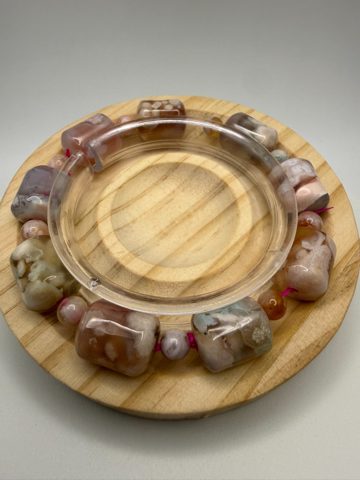 Natural Sakura Flower Agate – 12mm – B5-4189