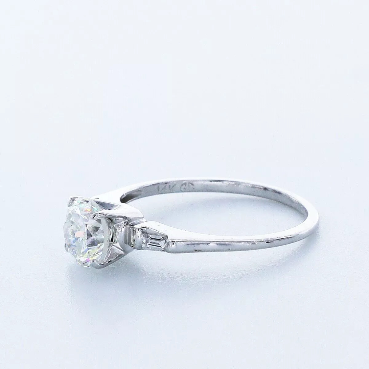 3-Stone Engagement Ring 14K Gold Petite 1.92 Carat Round Lab-Grown Diamond D VS2