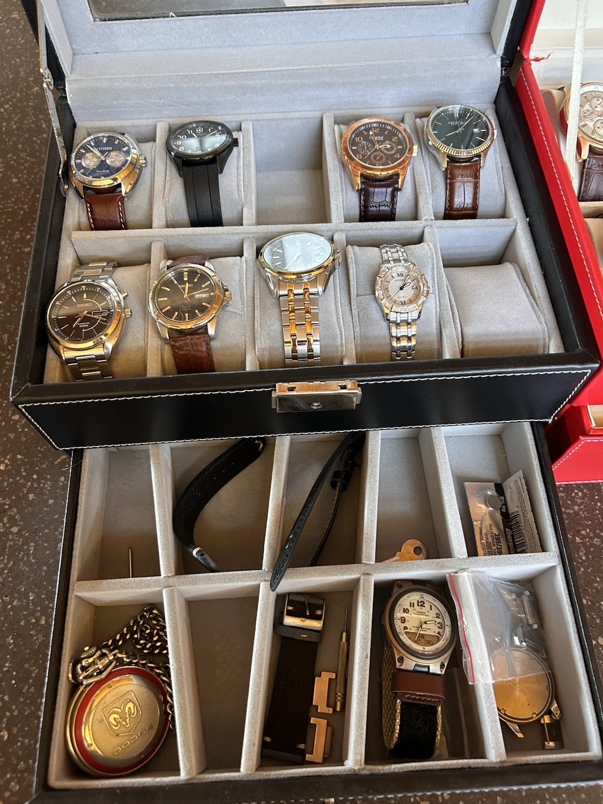 Invicta Seiko Citizen Caravelle Armitron Men’s Watch collectio w/ Display Boxes
