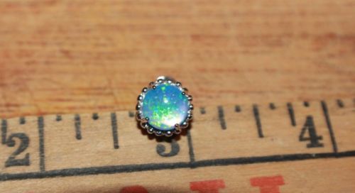 fire opal stud earrings gems silver jewelry petite circle round oval cocktail