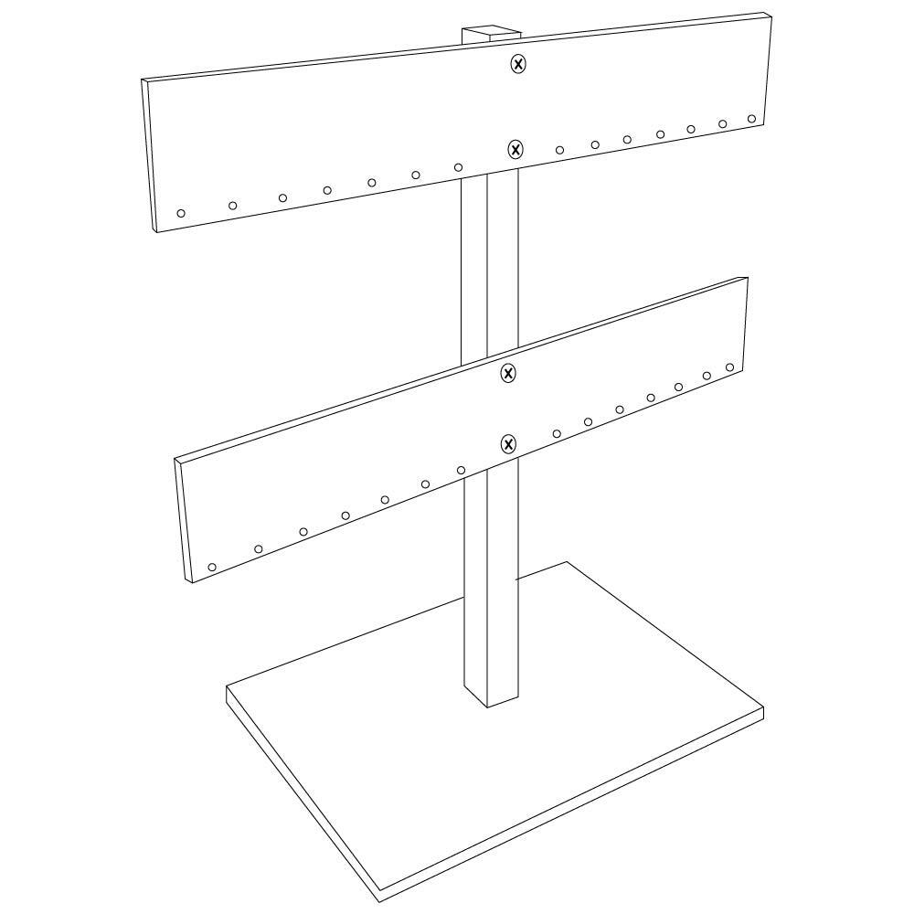 2 Tier Clear Acrylic Jewelry Earring Display Stand Organizer Holder ~ Holds 14 P