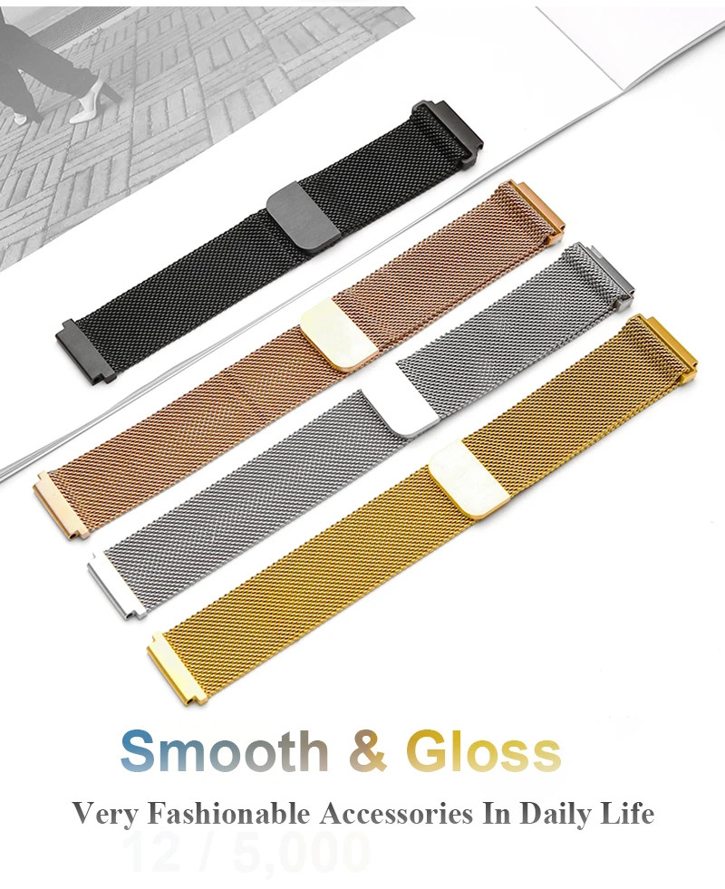 Milanese Loop Strap for Samsung Galaxy Watch 7 6 5 4 Magnetic Metal Watch Band
