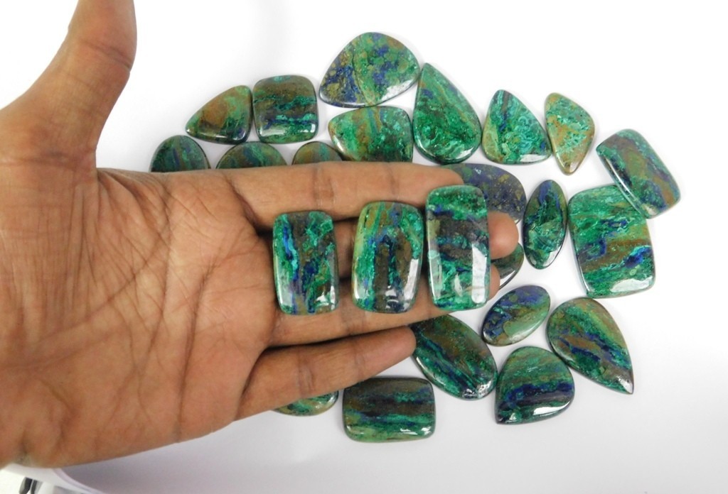 Natural Shattuckite Cabochon Gemstone For Making Jewelry Wholesale Lot 71333