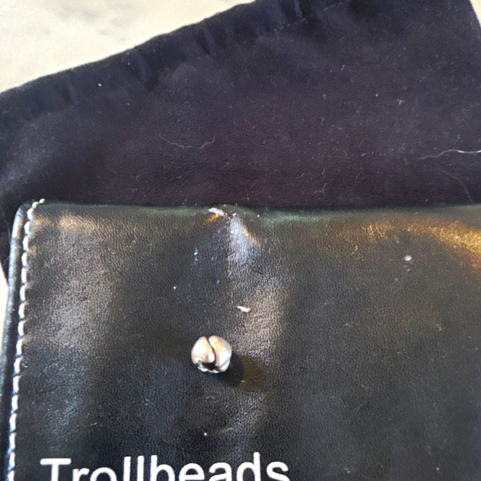 Trollbeads Silver Round Bead Charm Beaded Style No Stone Metal Charm Type