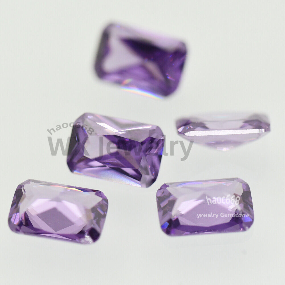 5A Multicolored 4x6mm-10x12mm Synthetic Octangle Loose Cubic Zirconia stone