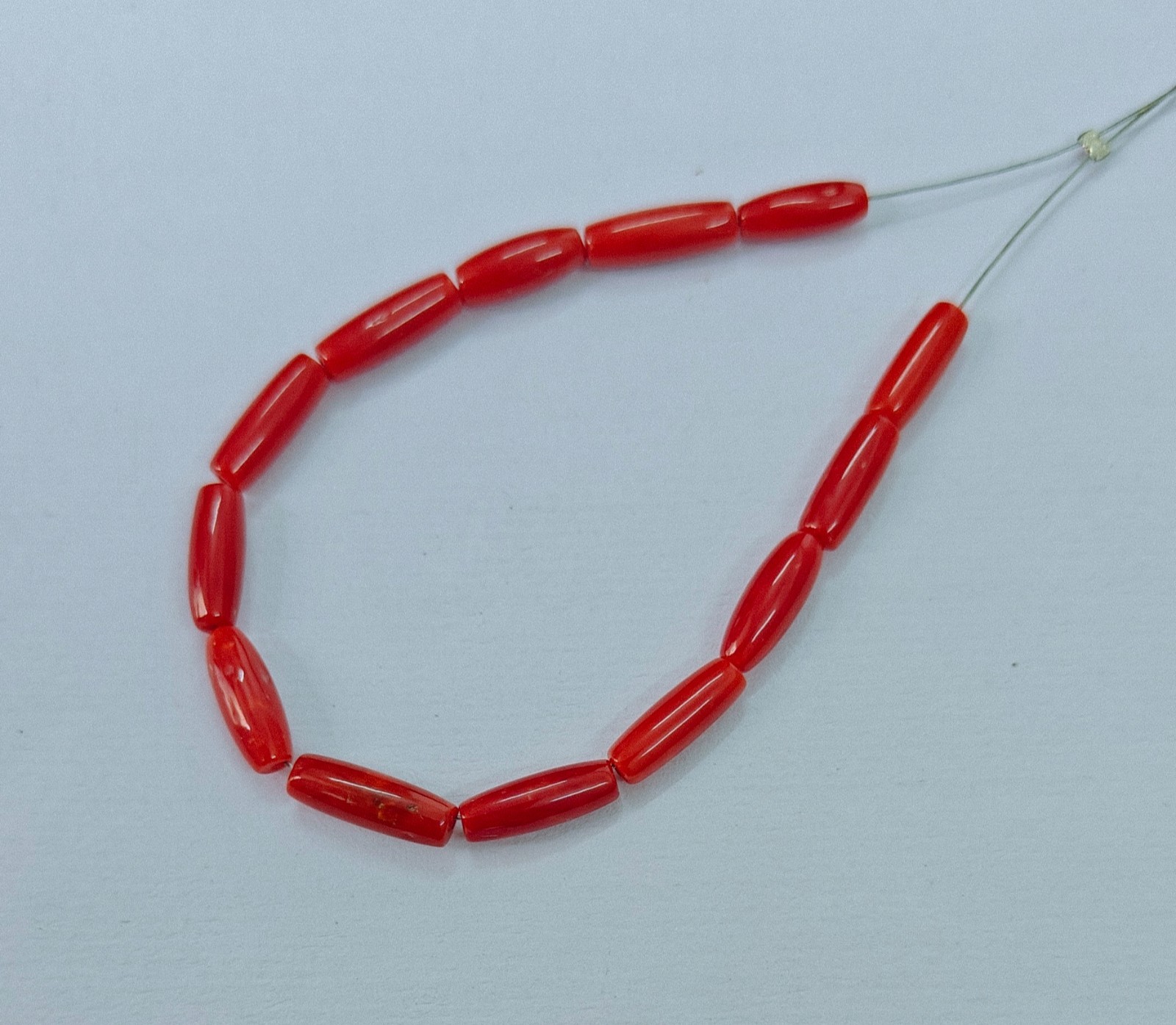 Italian Red Coral Drum Beads Loose Gemstone Organic Beads Jewellery Supply 26 Ct