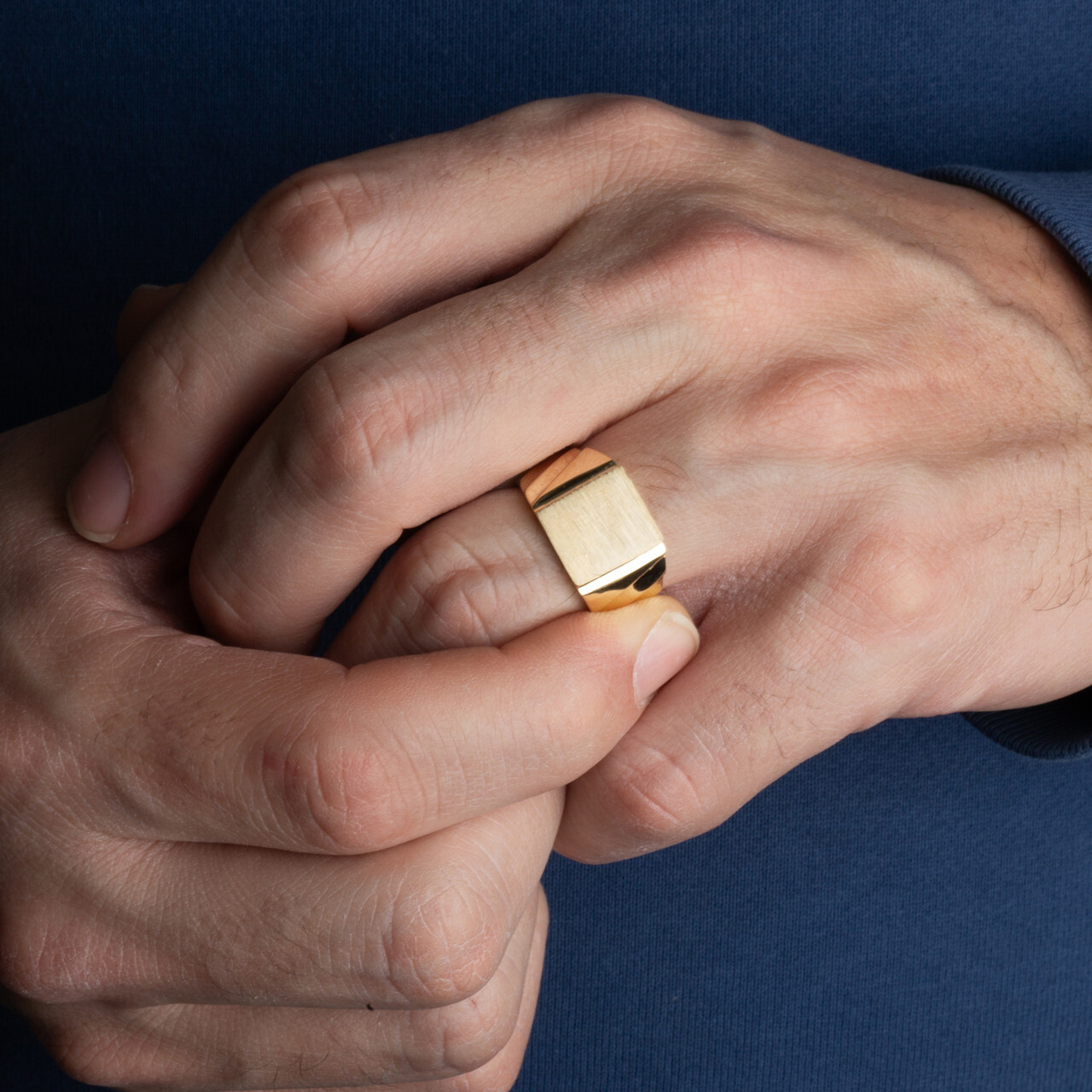 Yellow Gold Men’s Timeless Solid Signet Ring