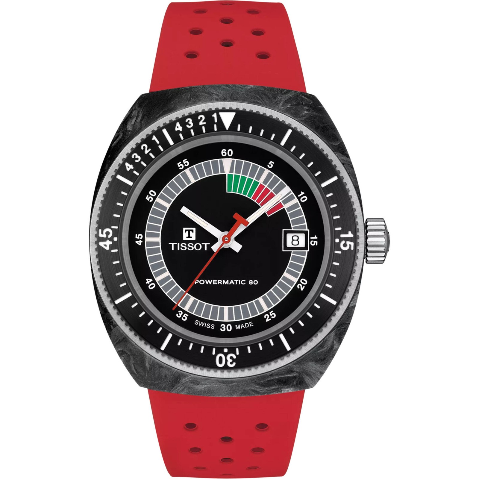 Tissot Men’s Watch Sideral Automatic Black Dial Silicone Strap T1454079705702