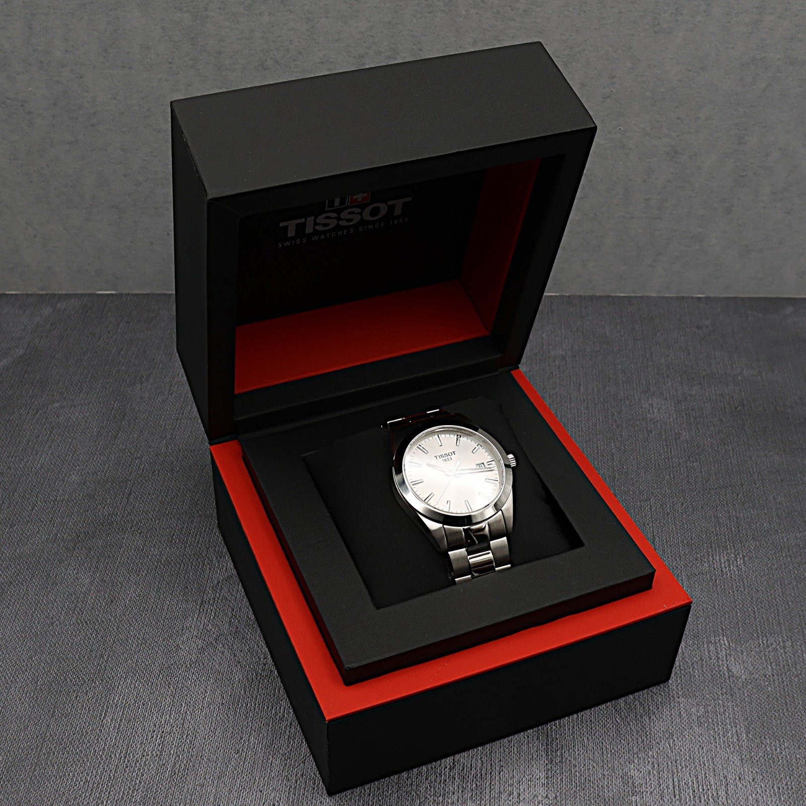 Tissot Gentleman 40mm Silver Dial Swiss Quartz Sapphire Watch T127.410.11.031.00