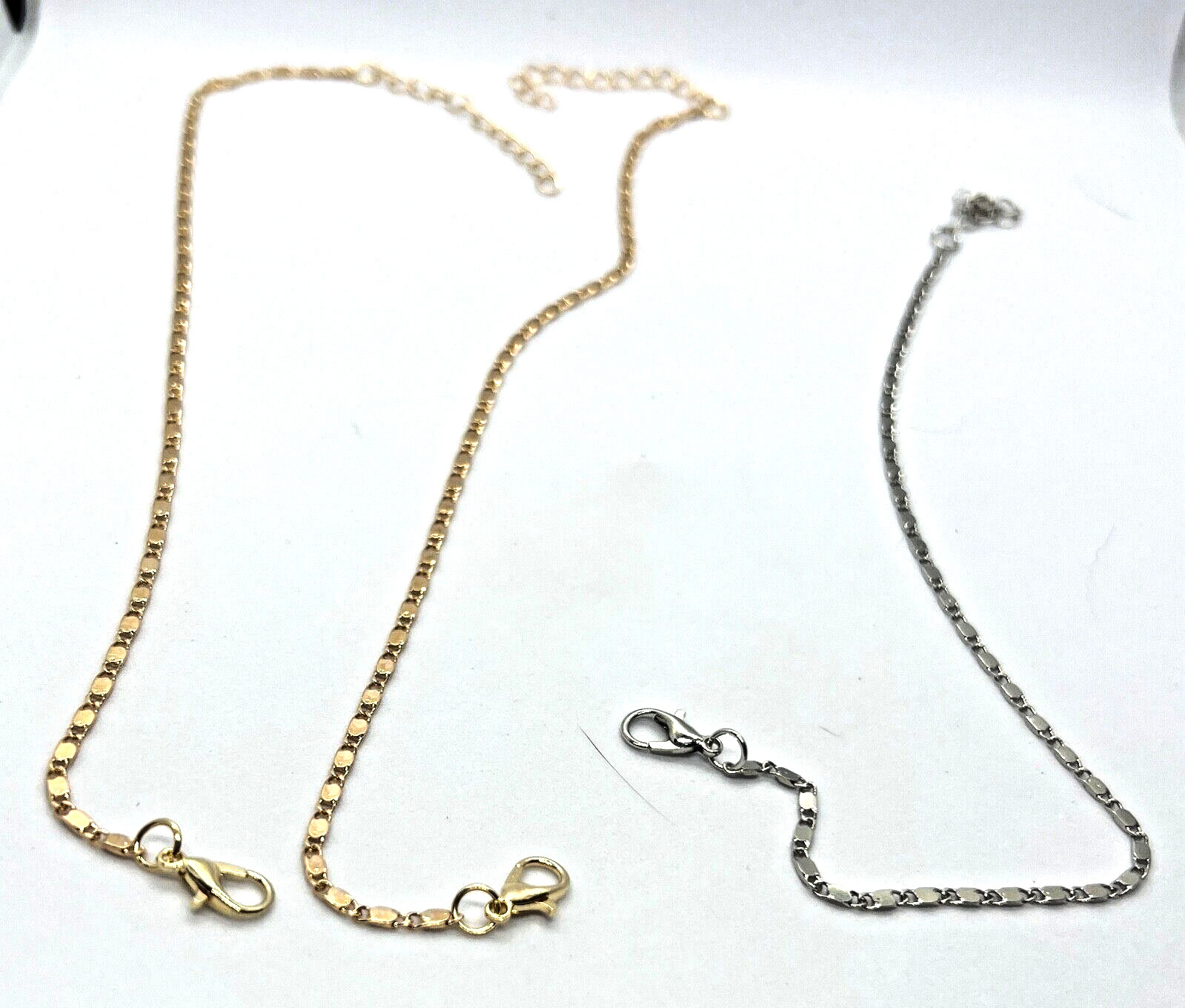 Choose Gold or Silver: Anklet Bracelet Metal Alloy Chain Length 9″+2″ Extension.