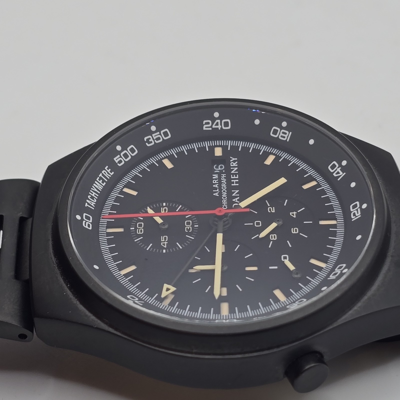 Dan Henry 1972 Maverick Alarm Chronograph Quartz Watch Black 41mm