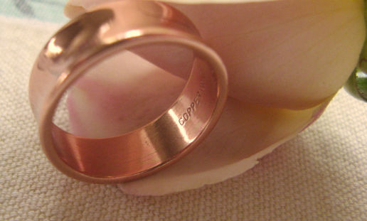 Solid Copper Band Ring CR041. 1/4 of an inch wide. – Available in sizes 5 to 11.