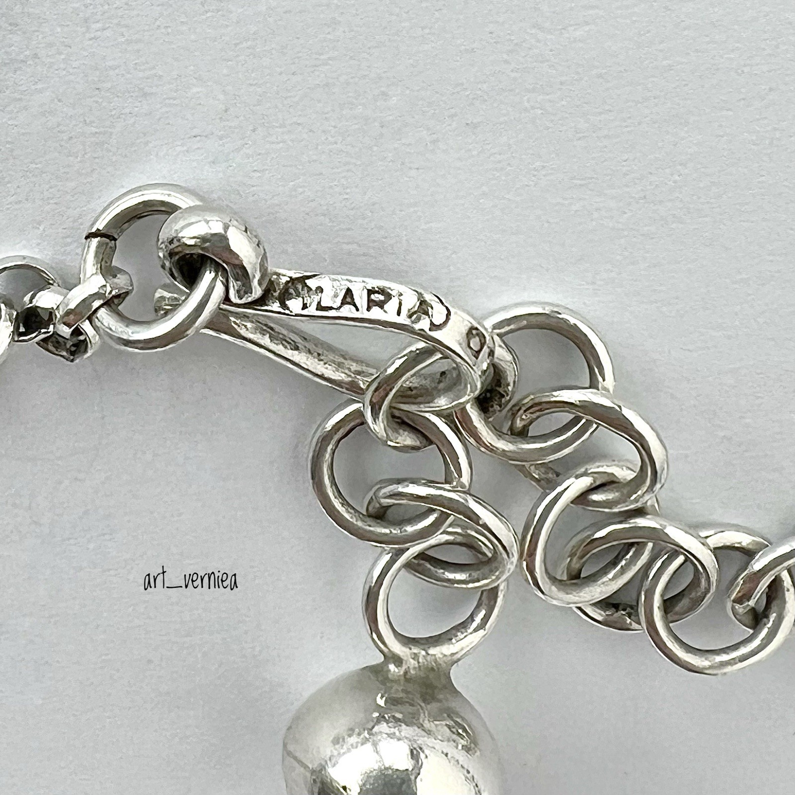 ILARIA Peru 925 STERLING SILVER BALL & SODALITE Bib Necklace – 86 g – GORGEOUS!