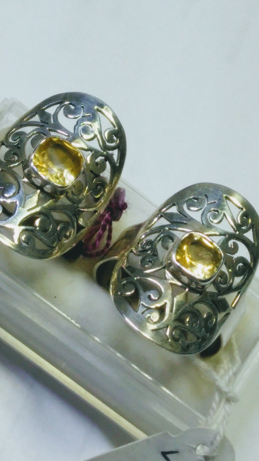 LOVELY NATURAL CITRINE IN.925 STERLING SILVER RING IN SIZE 8.0-8.25 & 9.0-9.25!