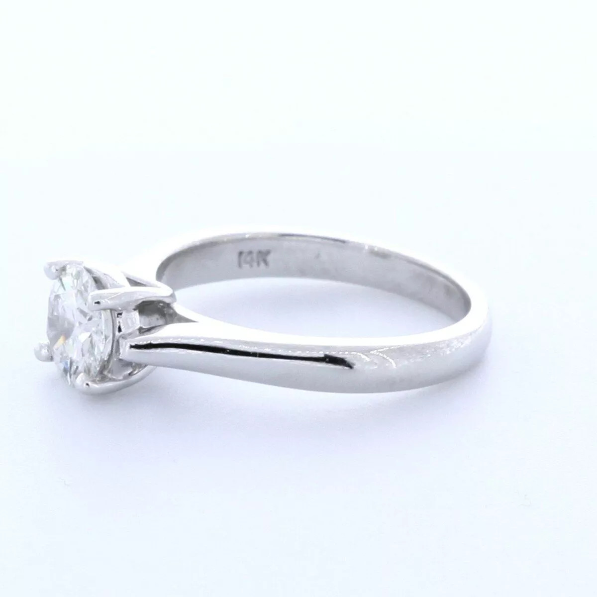 Classic Solitaire Engagement Ring 14K Gold 1.28 CT Round Lab-Grown Diamond E SI2