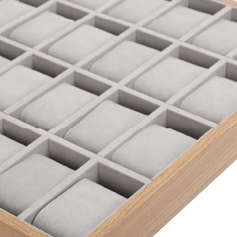 24 Slots Wood Watch Box Jewelry Storage Case Organizer Display Box Holder Tray