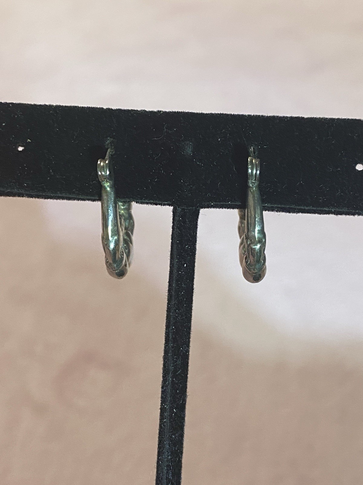 4.3g Sterling Silver 925 Claddagh Hoop Earrings Ireland 0.85in Love Loyalty +