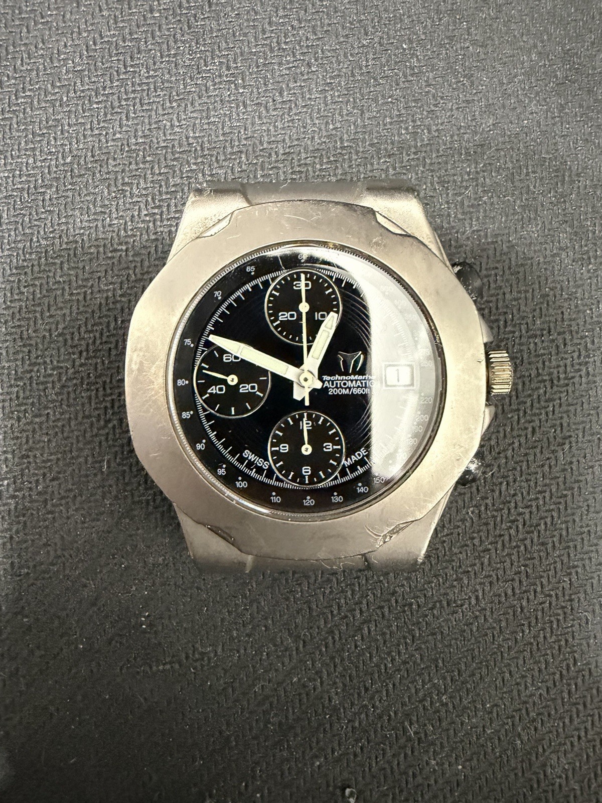 TechnoMarine Alpha Valjoux 7750 Swiss Titanium Automatic Running