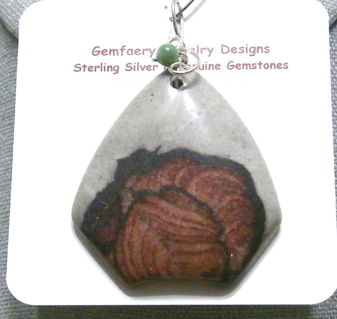 Sterling Silver Wire-Wrapped SUCCOR CREEK JASPER Pendant #311…Handmade USA