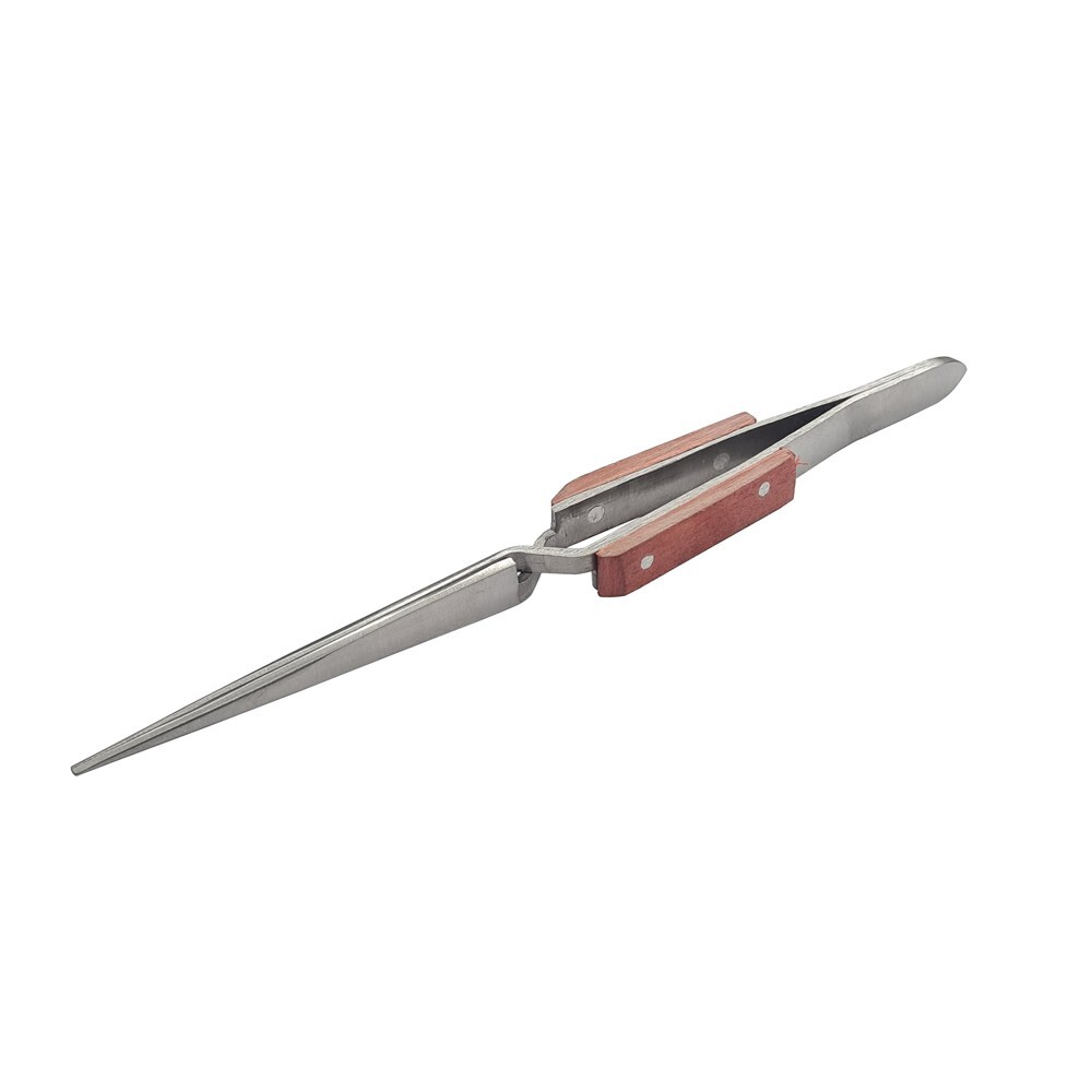 Set of 3 Fiber Grip Tweezers Cross Locking & Straight Soldering Tweezer Jewelers