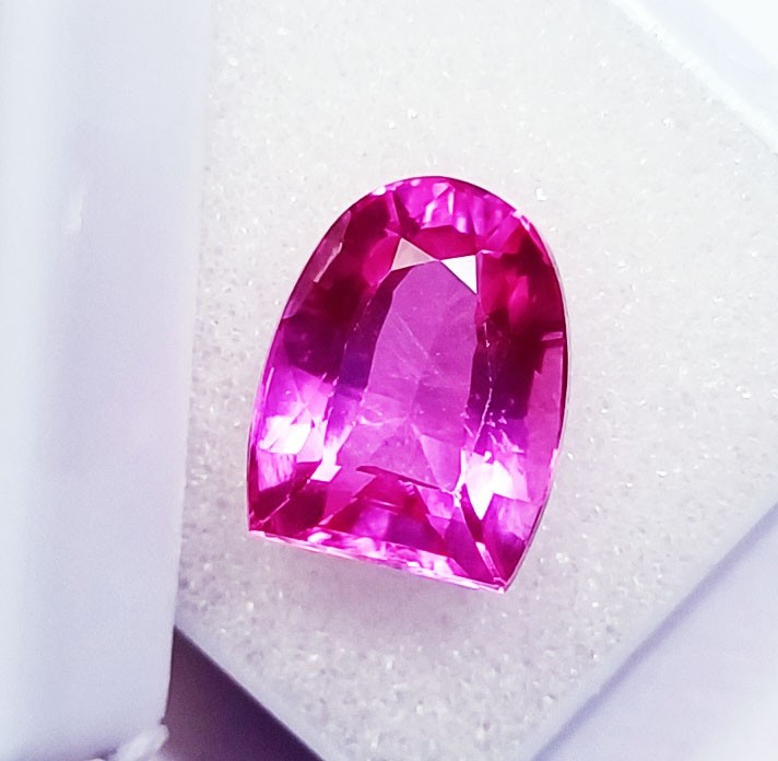 Fancy Cut Natural Pink Sapphire 9.70 Ct Certified Loose Gemstone ~ Free Gift