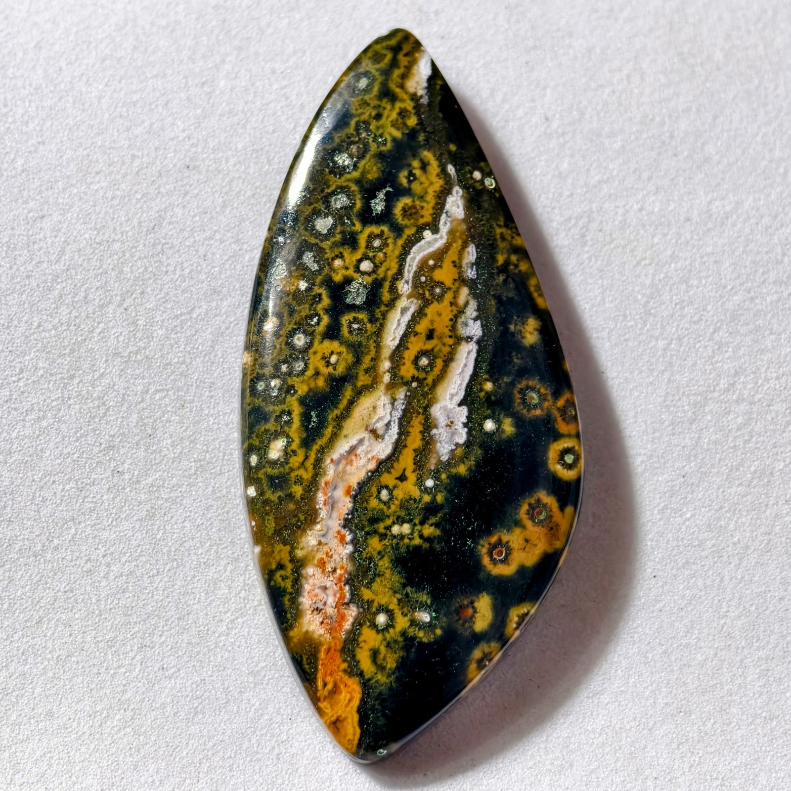 50 Cts Natural Ocean Jasper Cabochon Gemstone For Jewelry 49.2 X 22.9 MM