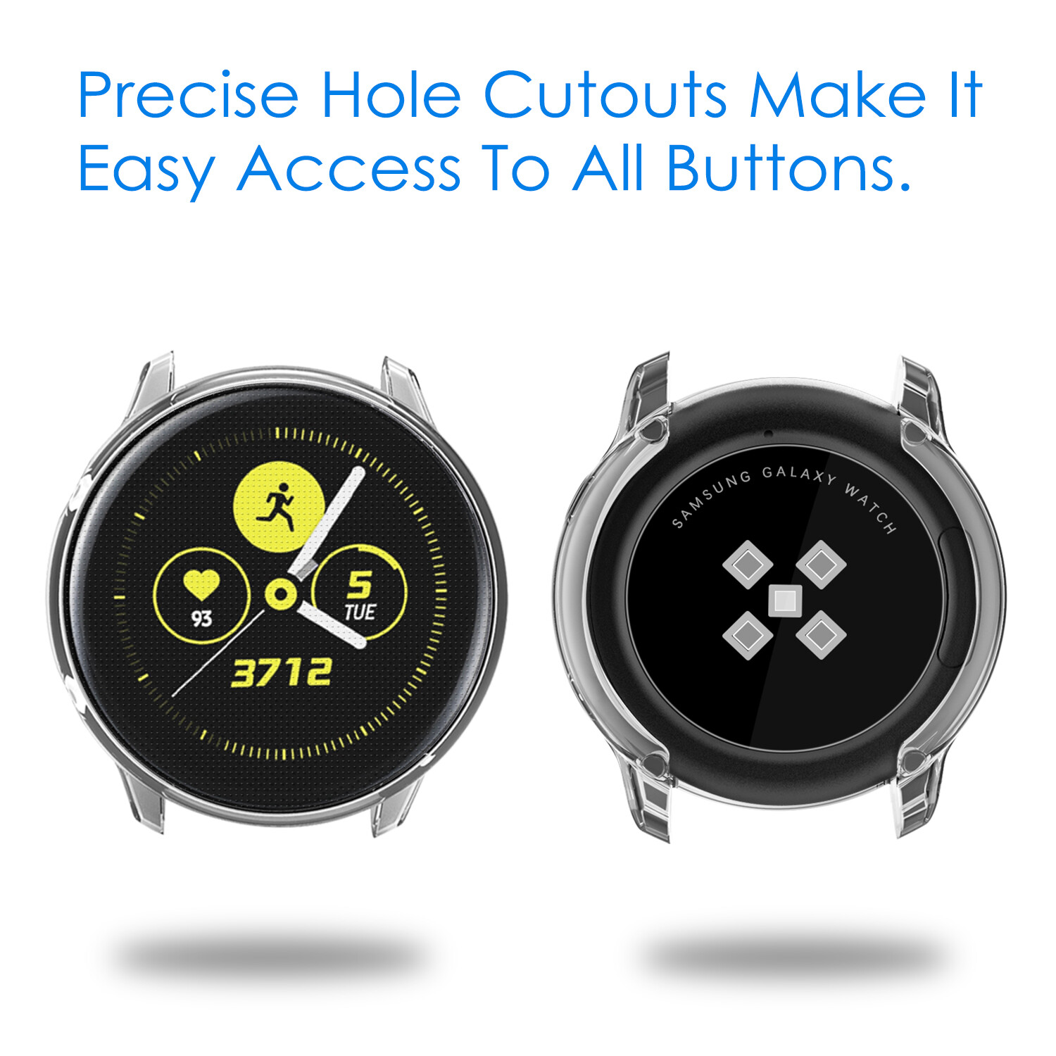 3 Pack For Samsung Galaxy Watch Active 40mm Case Soft TPU Screen Protector Cover