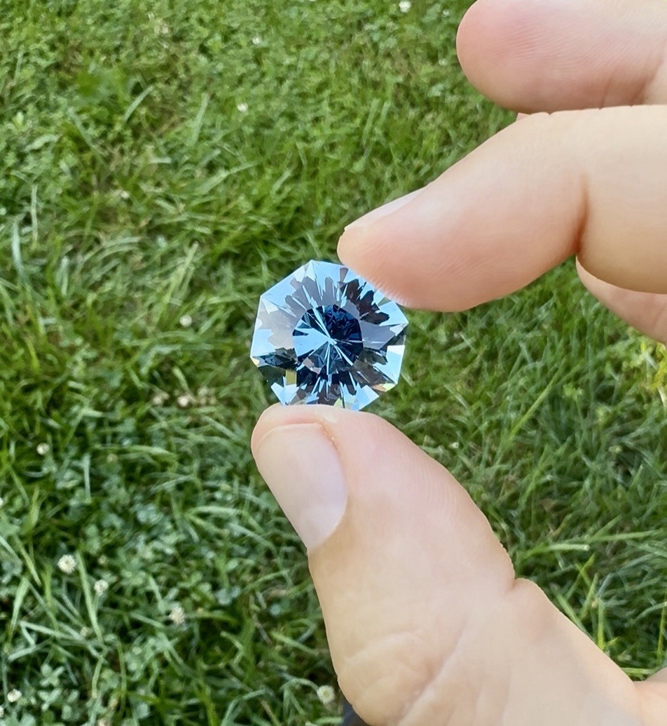 Massive Synthetic Sky Blue Spinel 23.6ct
