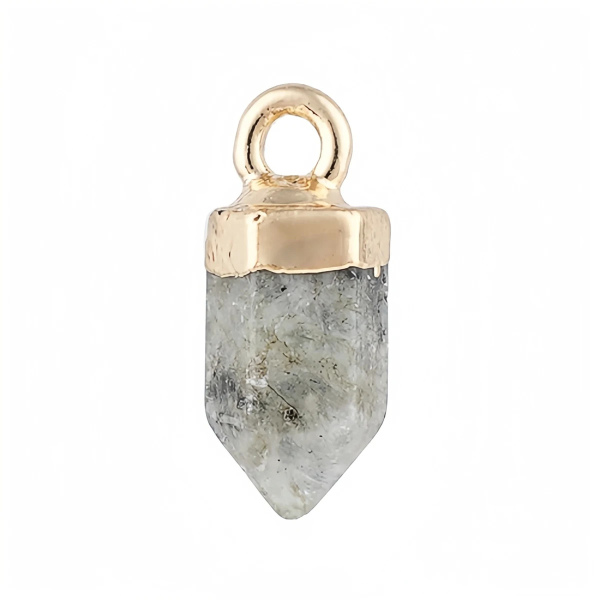 6PCS Crystal Hexagonal Point Stone Pendant Necklace for Women Healing Chakra