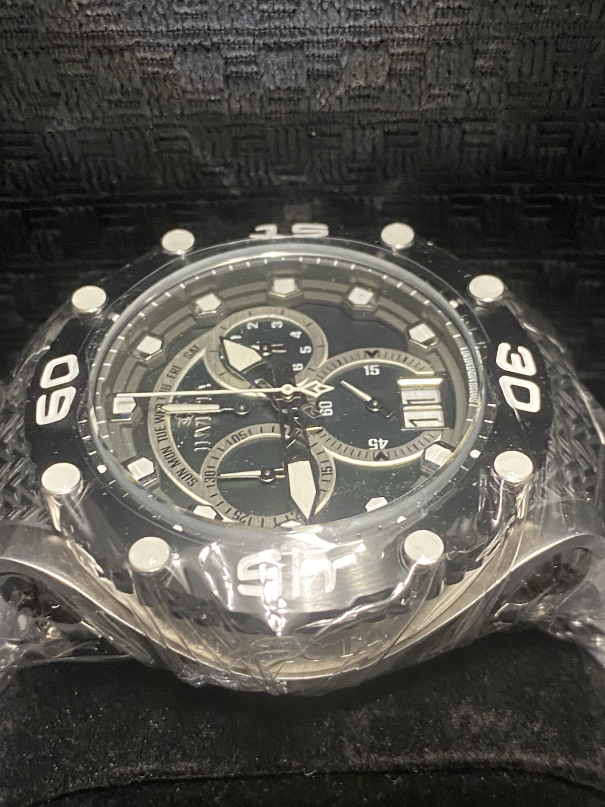 Invicta 48.5mm Subaqua Noma Vlll Swiss Quartz, Black Mop Dial Watch, Model#47291