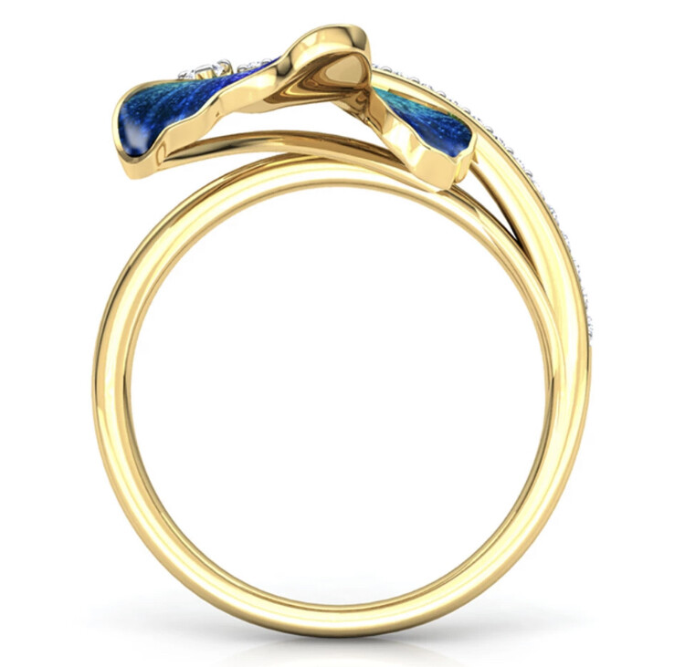 Women’s Fashion Jewelry Crystal Butterfly Rhinestone Ring 85-4