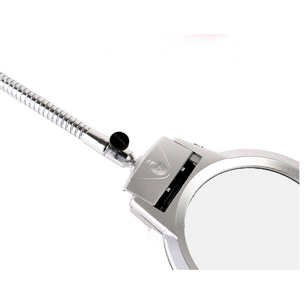Desk Table Clamp Mount Top Magnifier LED Light Magnifying Diamond Painting Tool