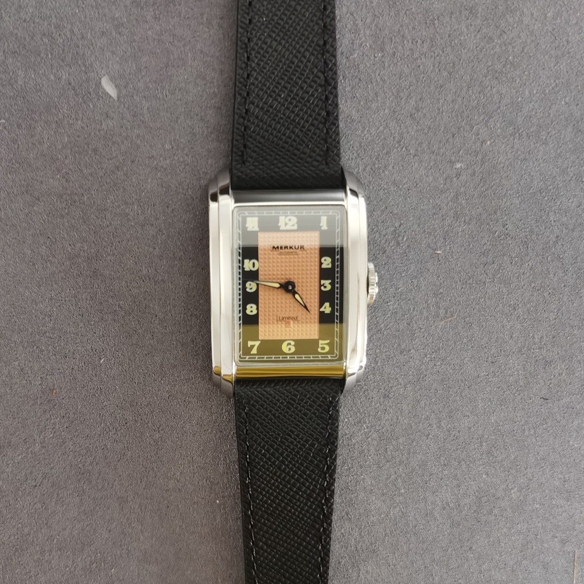 Merkur Men Automatic Watch 30*43mm Retangle Mechanical Wristwatch Sapphire NH05